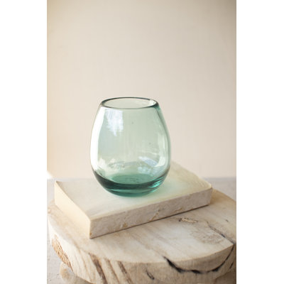  Glass Multi-Use Wine & Cocktail Tumblers 4.5"H, Clear Hand-Blown Transparent, Set of 6