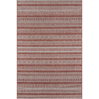 Tapis intérieur / extérieur à motif géométrique cuivre Tuscany