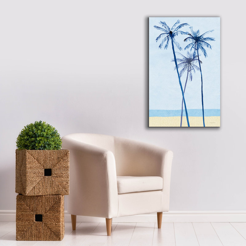Art mural sur toile Bay Isle Home ™ «Laguna Palms Triptych 2» par Mercedes Lopez, H 40 po x l 26 po x P 1,5 po