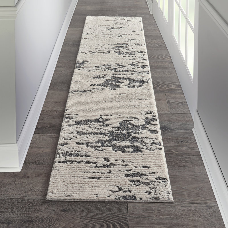 Tapis ivoire Amberly, Tapis de couloir 2 pi 2 po x 7 pi 6 po