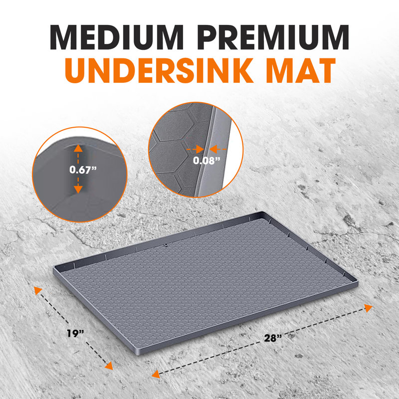 Tapis imperméable en silicone avec drain - très grand, L 28 po x P 19 po