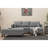 Modern Corner Sofa Bed, Grey, 80.7 x 33.5 x 55.1 inches | 100% Polyester Fabric, Wood/MDF Frame | Easy Clean, Scandinavian Design | Comfortable 28 DNS Foam Cushioning | Perfect for Small Spaces & Guest Rooms-1990515546-1990515544