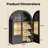 Wall Bathroom Cabinet with Glass Doors, Wood Medicine Cabinet with Adjustable Shelf, Arched Hanging Cabinet for Bathroom, Living room, Black-1110434961