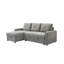 Canapé modulaire 2 pièces avec canapé-lit et chaise de rangement réversible, gris-130506060