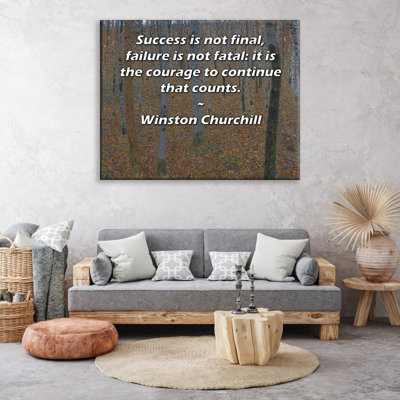 ArtsyQuotes Gallery Wrapped Canvas By Winston Churchill: "Success is not final, failure is not fatal: it is the courage to continue that counts."