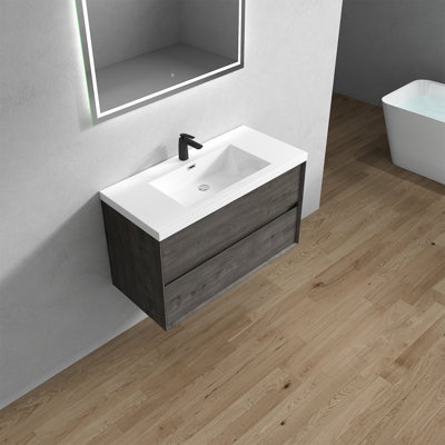Ensemble de meuble-lavabo simple mural 42 po Seavy