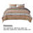 Benzara Full Size Quilt Set 3 Microfiber Chevron Print 90" H Bedding Set