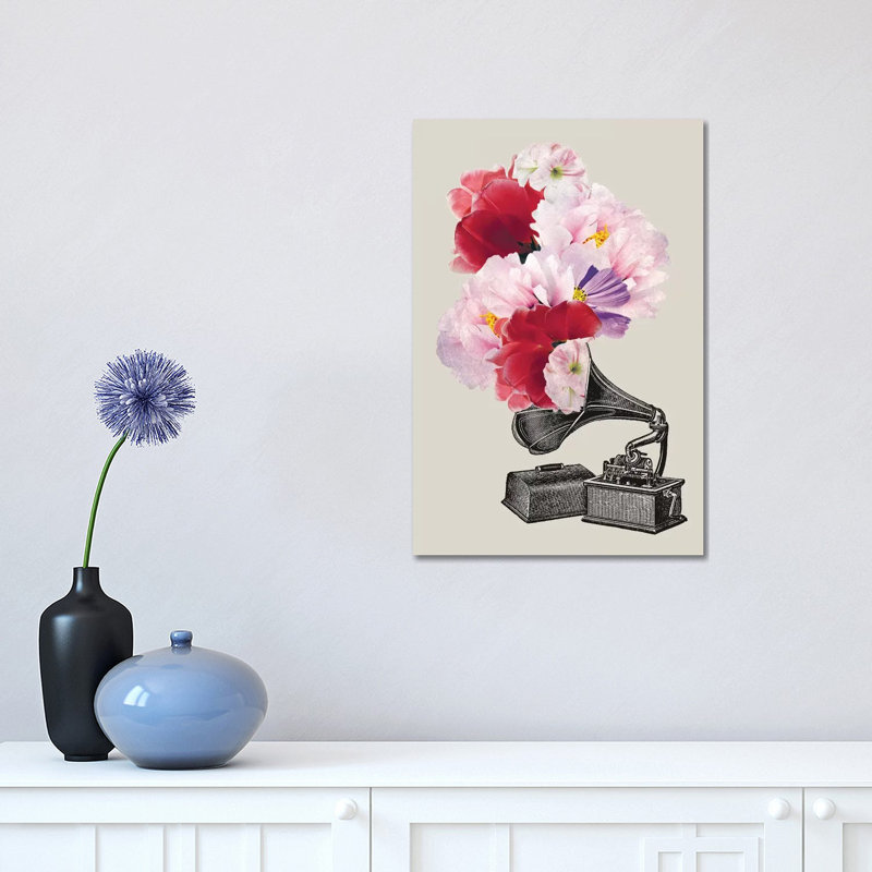 Blumophon by Amy & Kurt Berlin - Wrapped Canvas Print, 30.48 cm H x 45.72 cm W