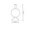 Chandelle de table en verre H 8,66 po