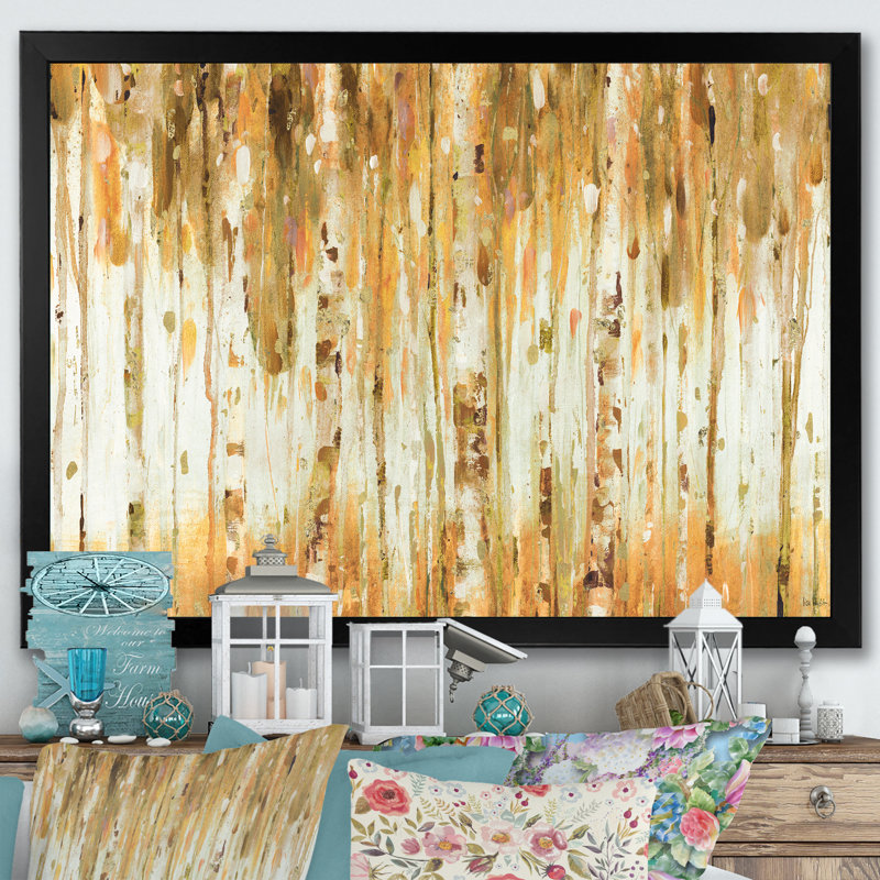 «The Forest I Fall Crop», reproduction d'art sur toile, Cadre noir, H 36 po x l 46 po x P 1,5 po