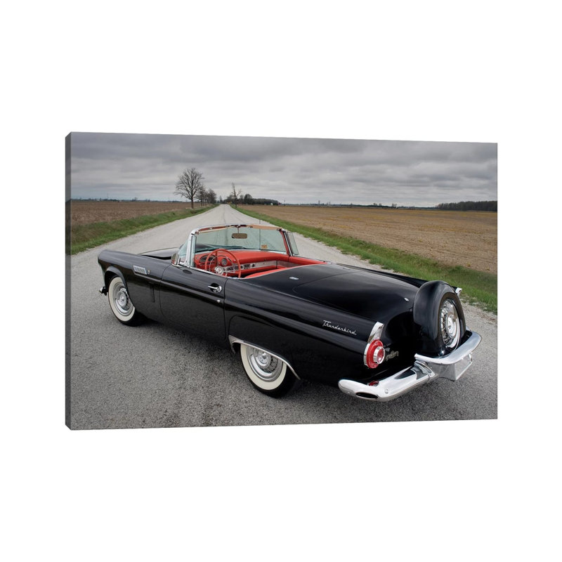 Ford Thunderbird, 1956 - Wrapped Canvas Print, 20.32 cm H x 30.48 cm W