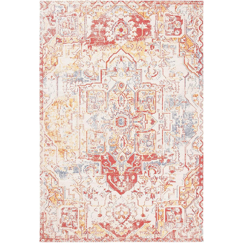 Saffron Hand Loomed Performance Oriental Rug, Rectangle 4' x 6'