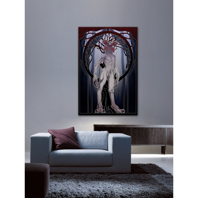 «Stranger Things Monster» par Dean Sauls - impression sur toile, H 18 po x l 12 po x P 1,5 po