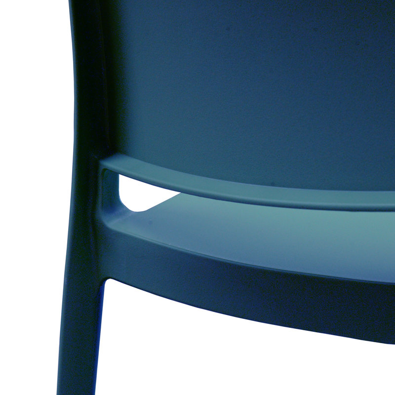 Chaise empilable intérieure / extérieure en plastique Niche Terrace, Navy