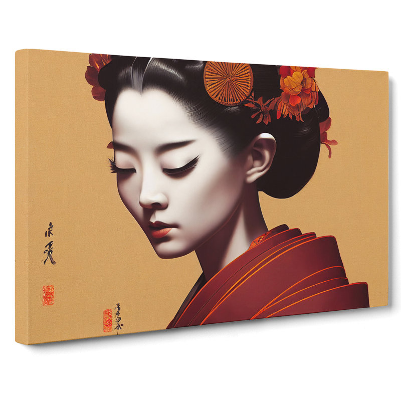 Beguiling Geisha - Wrapped Canvas, 35cm H x 50cm W x 3cm D