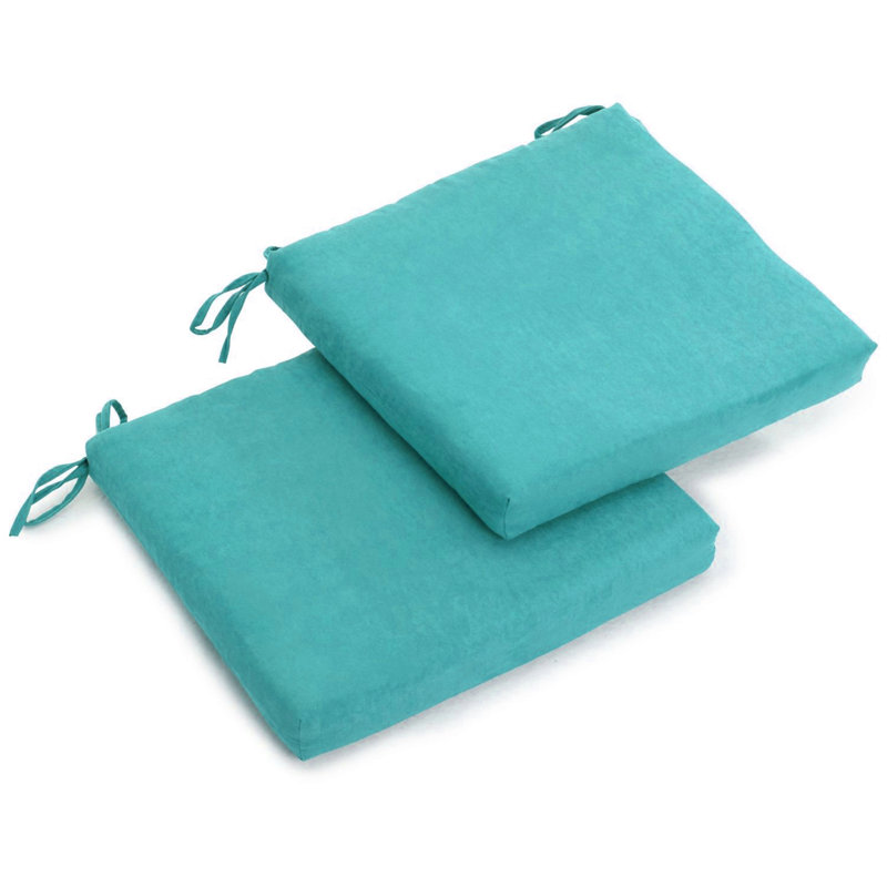 Coussin de chaise de salle à manger d'intérieur, Bleu turquoise, Twill