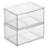 mDesign Plastic Wide Stackable Kitchen Storage Organizer, Drawer, 2 Pack, Clear