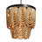 2-Tier Draped Wood Bead Chandelier-1183867051