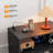 Mathea Record Player Stand with Open Storage with LED Light up to 300 Albums-785468876