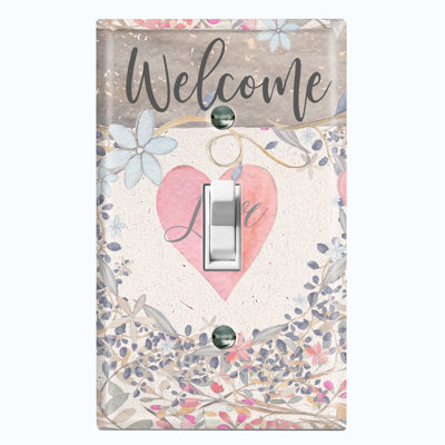 Patterned 1 - Gang Toggle Light Switch Standard Wall Plate