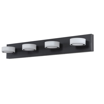 Luminaires de salle de bain à DEL avec miroir - noir 6, à intensité variable, rotatif, économie d'énergie, facile à assembler à 6 lumières murales de salle de bain à intensité variable, DEL, conception rotative, économie d'énergie, installation et montage simples