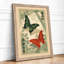 Butterflies Among Flowers Japandi - Framed Print-1067855095-1067855094