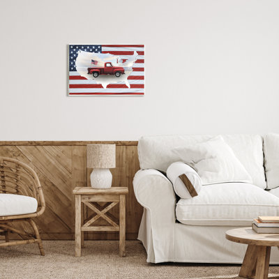 «Farmhouse American Flag On MDF» par Lori Deiter