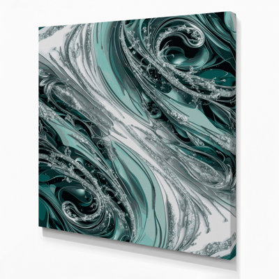 Abstract Landscape 46 Green Canvas Wall Art