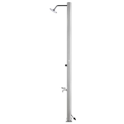 Aleiya 215 cm H Steel Outdoor Shower and Footwash Spout