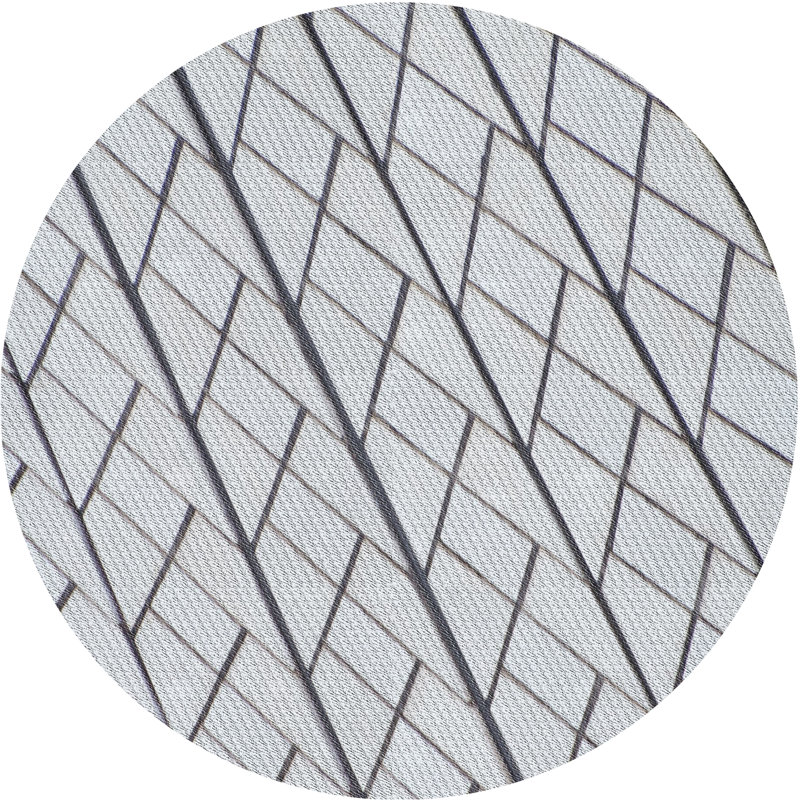Tapis gris Power Loom, Rond 7 pi