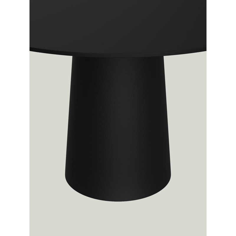 Container Oval Dining Table, RAL 9005 Lacquered