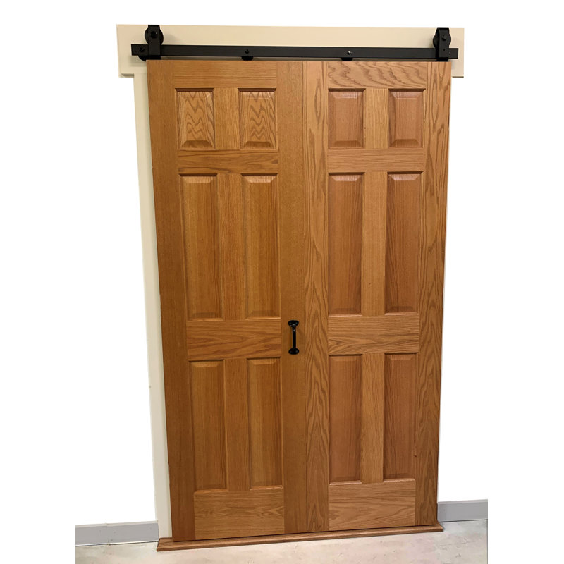 Black 63" Bi-Fold Barn Door Hardware Kit