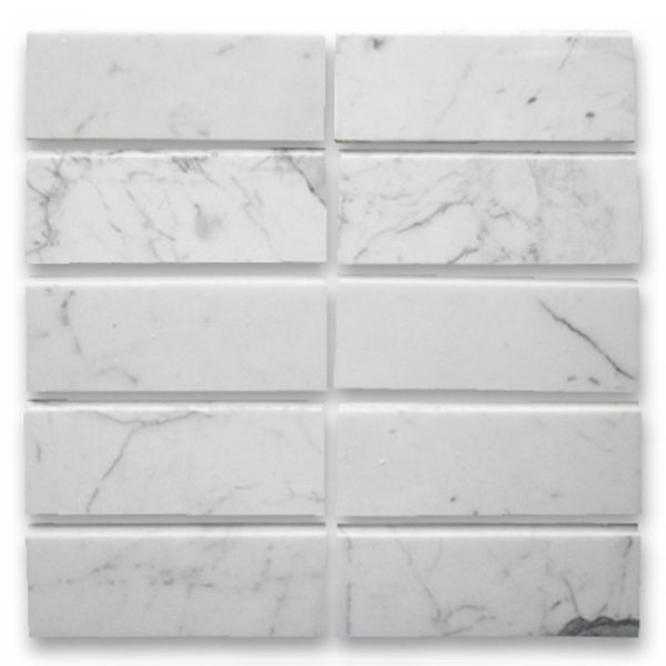 12" x 5" Marble Mosaic Wall and Floor Tile
