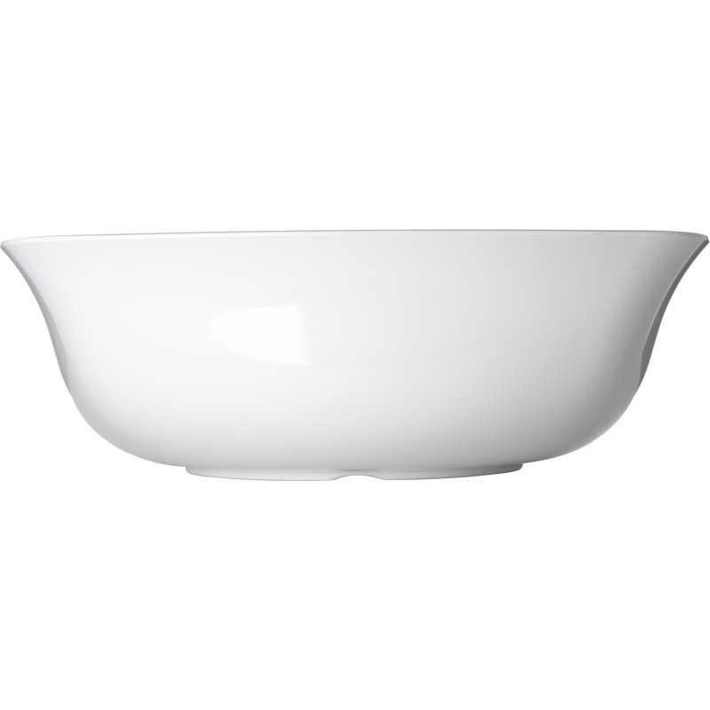 Mélamine 8 pte Bol de service carré évasé, Blanc