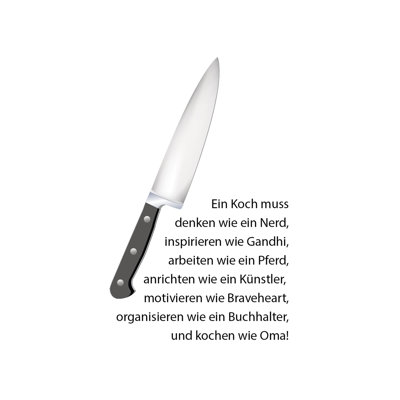 Metallbild Messer