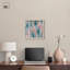 Décoration murale bureau bleu sarcelle et rose Impasto II par Art Remedy, cadre blond, 16 x 16-1953383699-1953383711