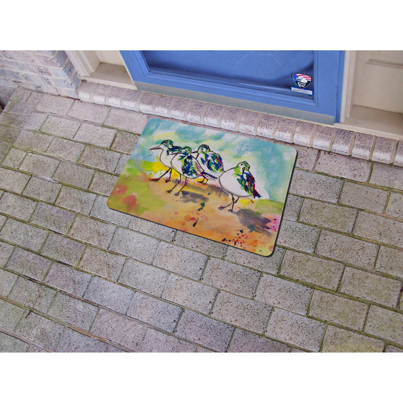 Tapis d'entrée / extérieur antidérapant Sanderlings, Rectangle 1 pi 6 po x 2 pi 2 po