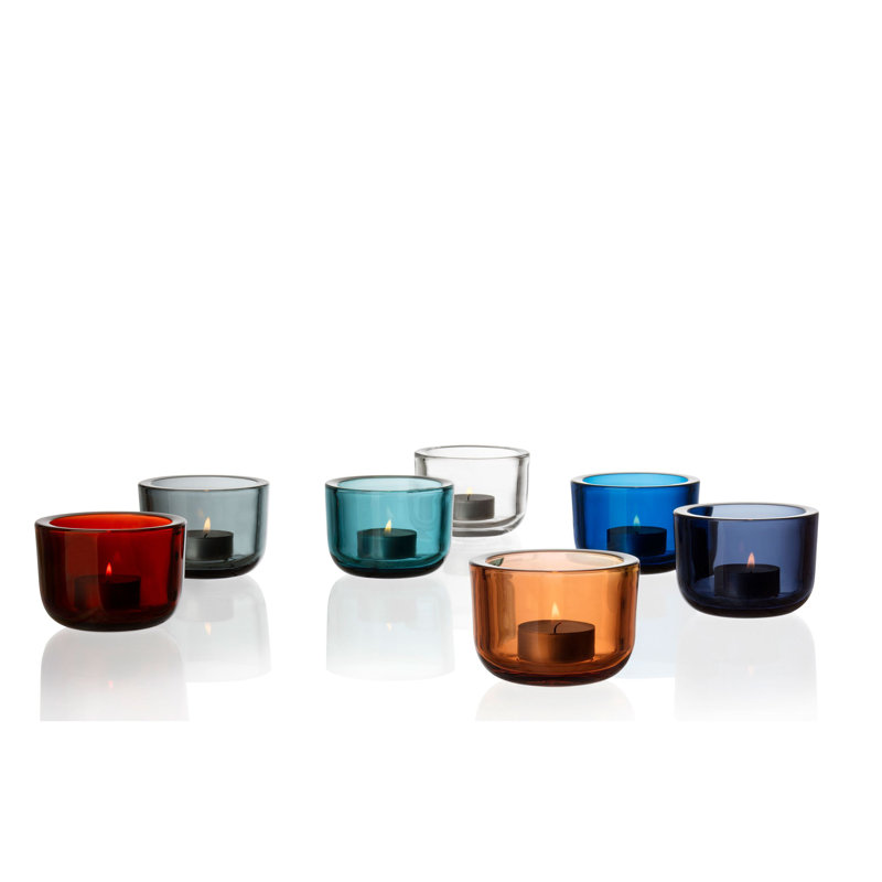 Valkea 2.25" Glass Tealight, Seablue