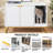 32'' White Modern Cat Litter Box Enclosure-1515224061