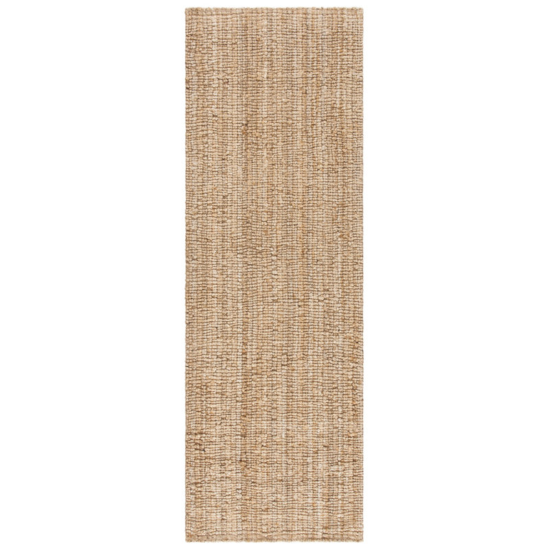 Redick Natural Fiber Hand Loomed Jute Solid Color Rug, Runner 2'3" x 15'