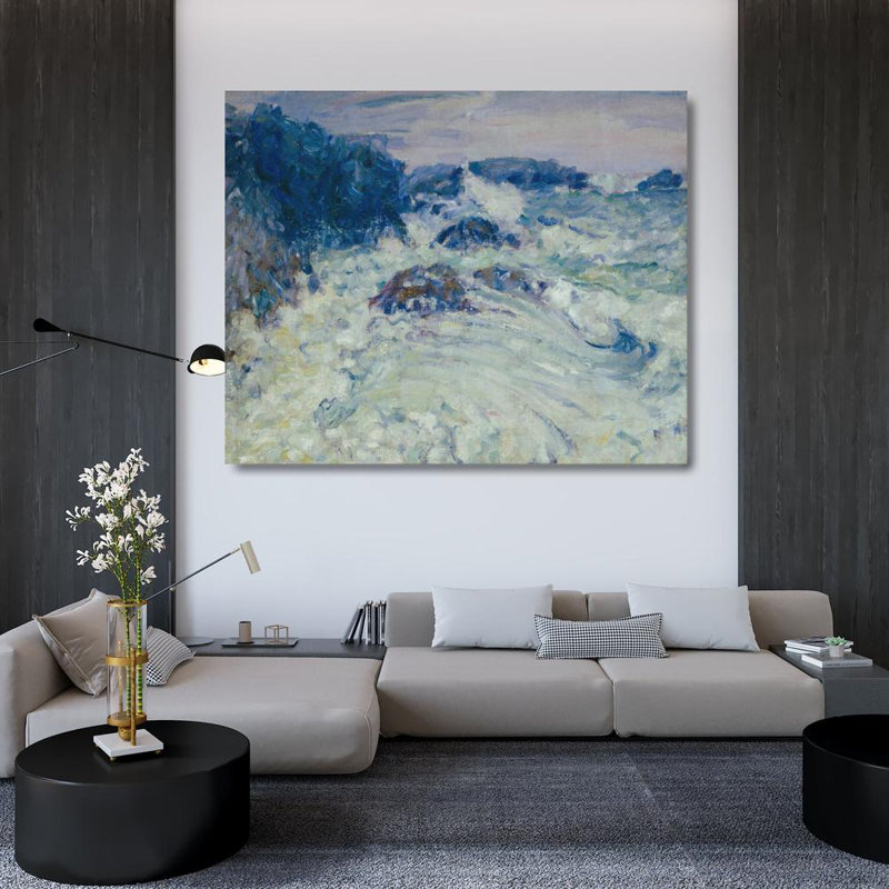 «Rough Sea, Morestil» par John Peter Russell - Art mural sur toile tendue avec châssis, H 48 po x l 33 po