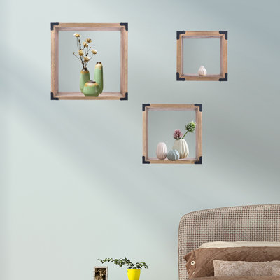 Steger 3 Piece Square Cube Shelf