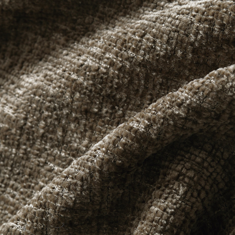 Canapé 116 po entièrement compressé en chenille de particules - conception sans cadre sans pieds, coussin intégré, combinaison libre, sans assemblage