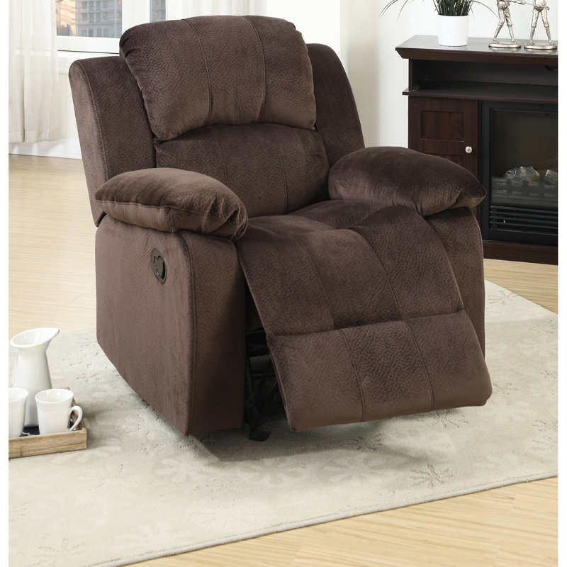 Fauteuil Motion inclinable brun - Suède et métal rembourrés pour le confort couleur chocolat