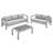 Shore Sunbrella Fabric Outdoor Patio Aluminum 3 Piece Set-1634811568