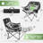  Oversized Folding Outdoor Chair with Removable Footrest – 2-in-1 Portable Camping & Patio Chair, Supports 440 lbs, Dual Cup Holders & Storage Pocket, Compact & Easy to Carry