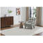 Chaise d'appoint rembourrée, fauteuil vintage avec tissu en lin gris et garniture cloutée pour le salon