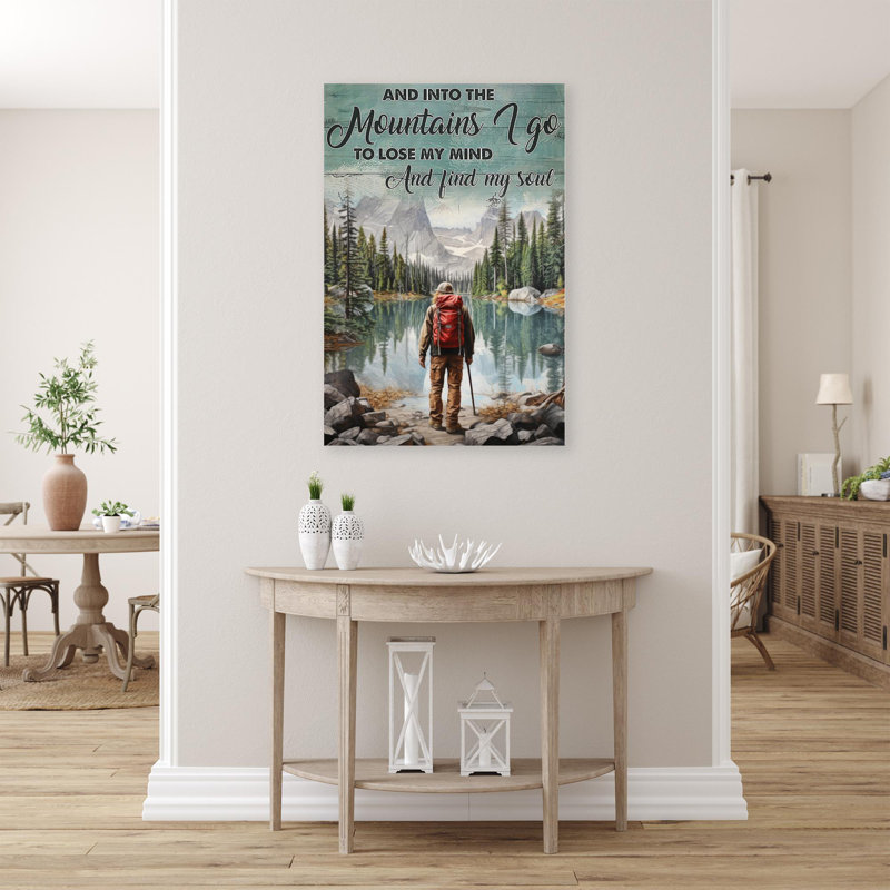 Impression sur toile, Randonnée et dans les montagnes I Go - 1 pièce Recta, randonnée et dans les montagnes I Go On
