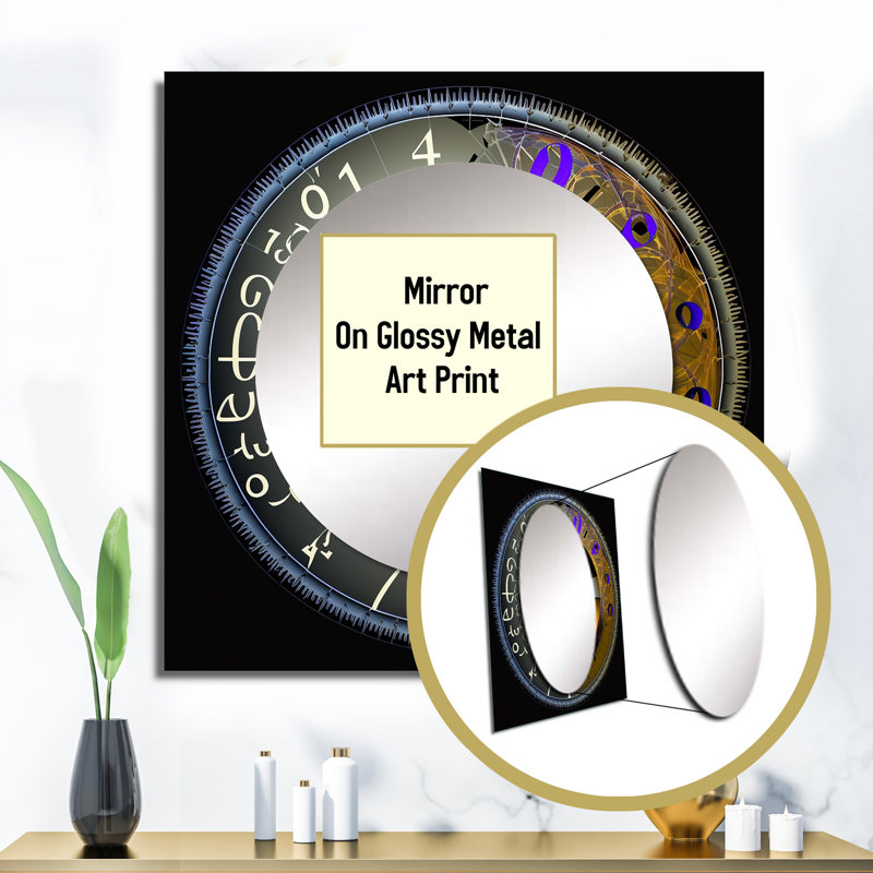 Art mural en miroir Husnain - Astrology, 36 po x 36 po