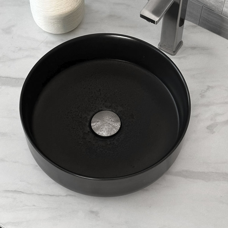 Drain escamotable pour lavabo de salle de bain STY retouche sans trop-plein Élan, Nickel brossé